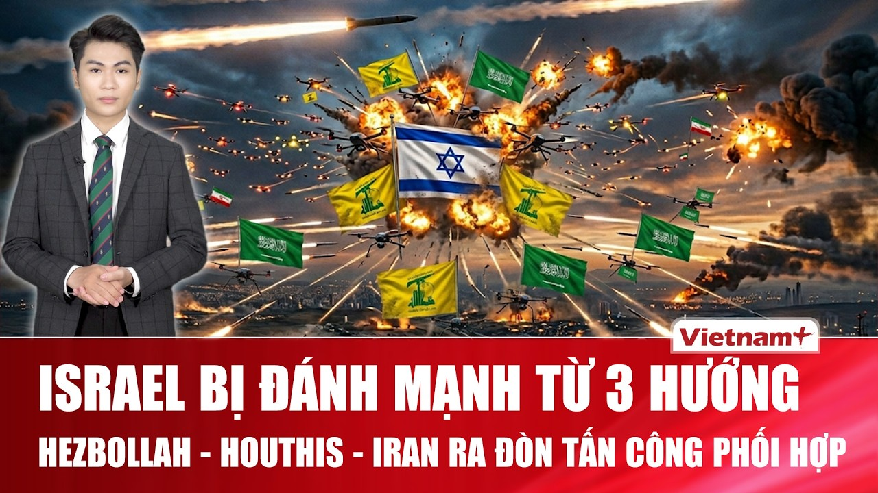 Thời sự Quốc tế sáng 8/4: Hezbollah – Houthis – Iran phối hợp khai hỏa, đánh mạnh Israel từ 3 hướng