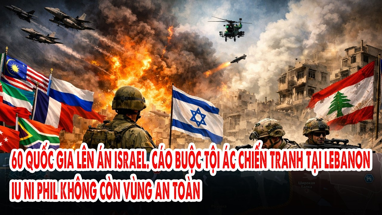 60 quốc gia lên án Israel vi phạm tội ác chiến tranh tại Lebanon: UNIFIL không còn vùng an toàn