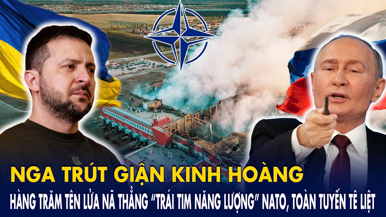 Nga trút giận kinh hoàng: Hàng trăm tên lửa nã thẳng “trái tim năng lượng” NATO, toàn tuyến tê liệt