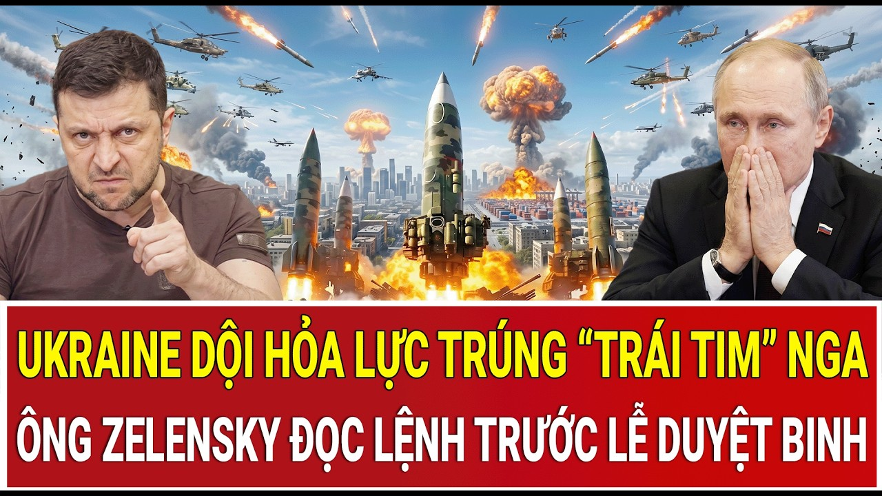 Điểm nóng 9/5: Ukraine dội hỏa lực trúng “trái tim” Nga, ông Zelensky đọc lệnh trước Lễ duyệt binh