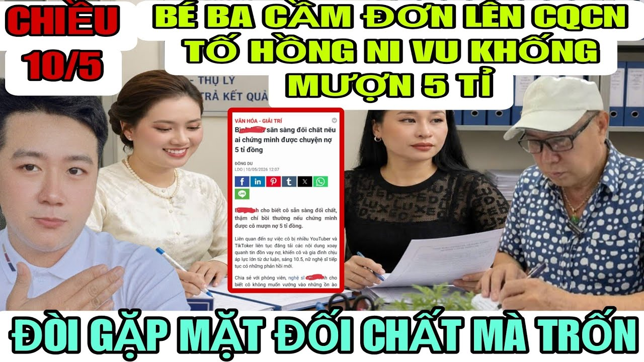 Chị Ba Khóc Lóc Ăn Vạ Cầm Đơn Đi Tố Cáo Hồng Ni Vu Khống Mình Mượn 5 Tỉ