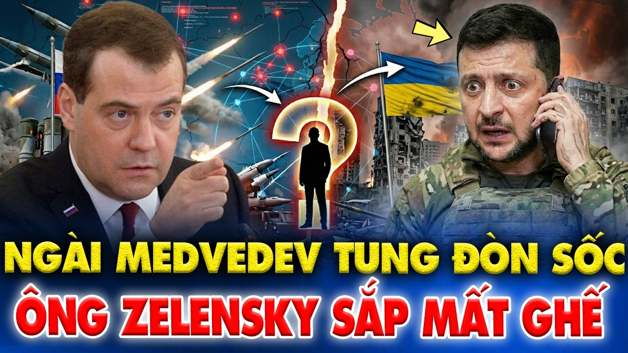 Chấn động: Medvedev hé lộ người kế nhiệm Zelensky giữa lúc Mỹ “xoay trục” Ukraine.