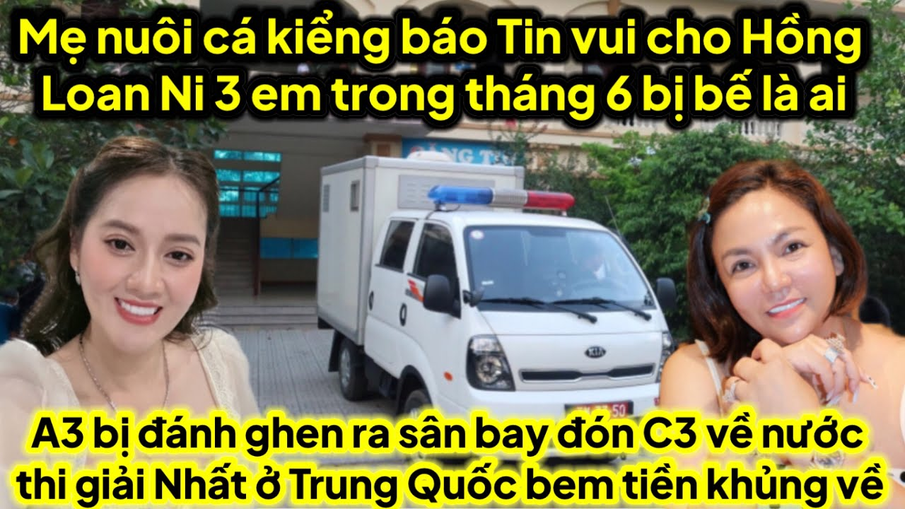 Mẹ nuôi cá kiểng báo Tin vui cho Hồng Loan Ni tháng 6 có 3 em bị bế T30,A3 kép hát ghen bụp sân bay