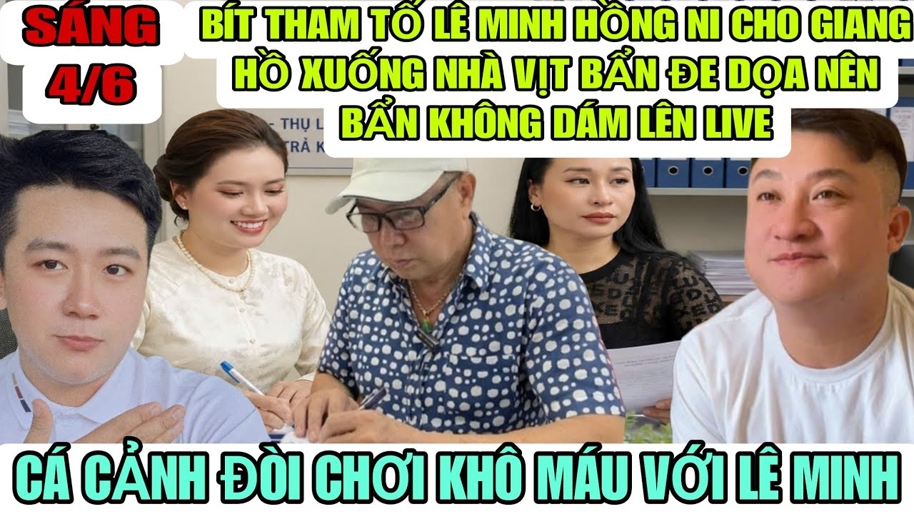Bít Thâm Tố Lê Minh Hồng Ni Cho Giang Hồ Lại Nhà Dọa Vịt Bẩn Nên Khôbg Dám Lên Mạng