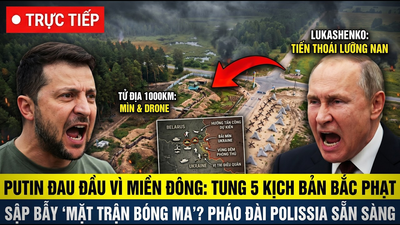 🔴TRỰC TIẾP: Ukraine vừa phong tỏa hoàn toàn miền Bắc – đe dọa san phẳng hạ tầng quân sự đối phương