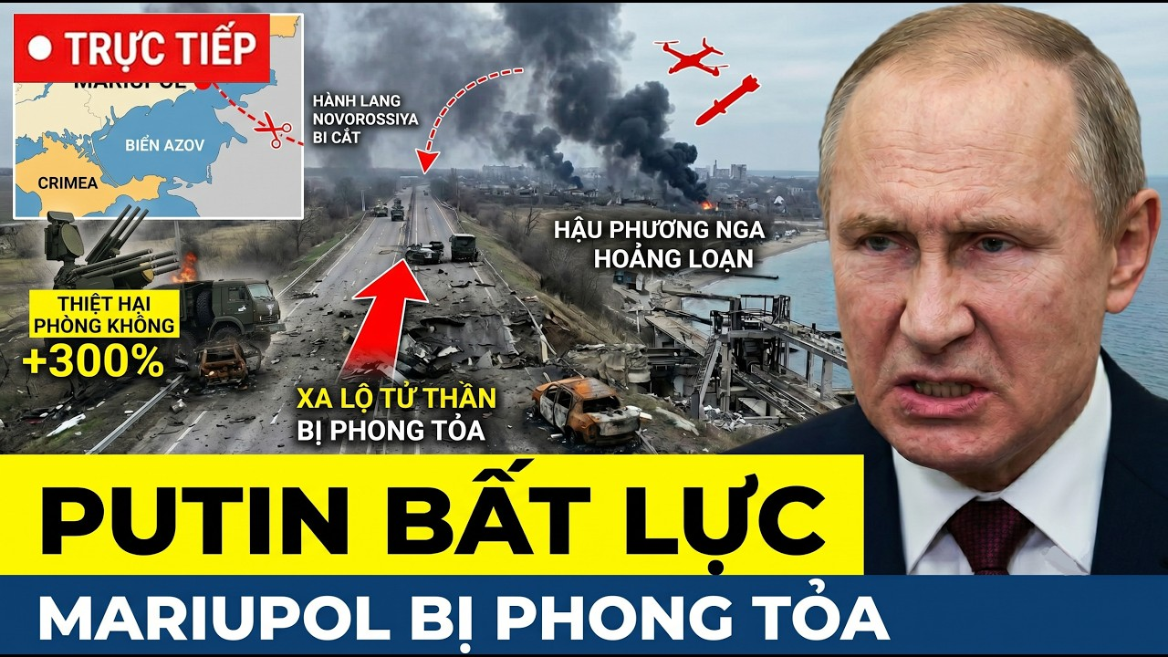 TRỰC TIẾP: UKRAINE CÓ ĐỘNG THÁI BẤT NGỜ – Mariupol Bị Phong Tỏa, Tuyến Novorossiya Bị Đứt Gãy
