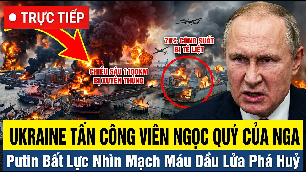 🔴TRỰC TIẾP: UKRAINE TẤN CÔNG ST. PETERSBURG – Hải Cảng sụp đổ, phá hủy 3 MT chiến lược ở 3 tầng