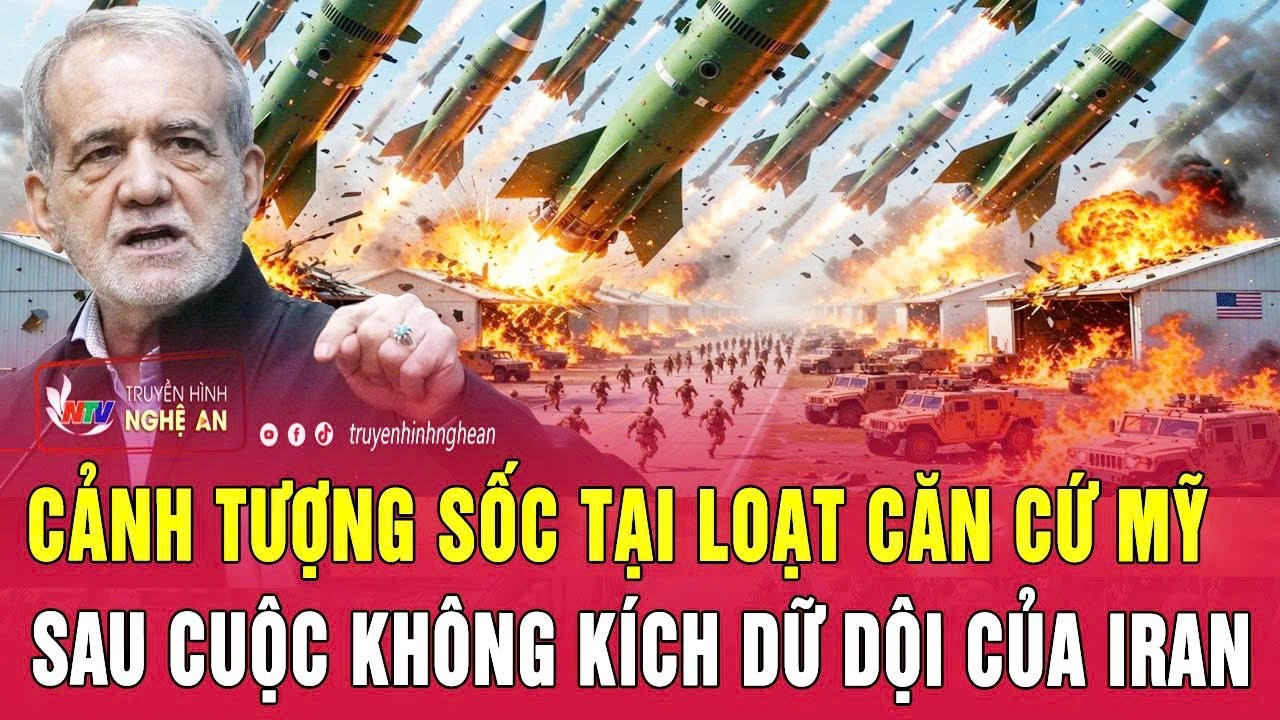 Cảnh tượng sốc tại loạt căn cứ Mỹ sau cuộc không kích dữ dội của Iran