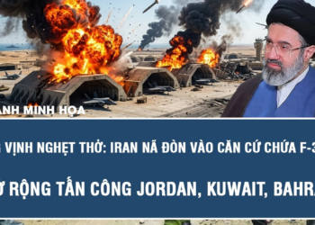 Vùng Vịnh nghẹt thở: Iran nã đòn vào căn cứ chứa F-35 Mỹ, mở rộng tấn công Jordan, Kuwait, Bahrain