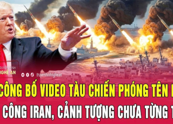Mỹ công bố video tàu chiến phóng tên lửa tấn công Iran, cảnh tượng chưa từng thấy