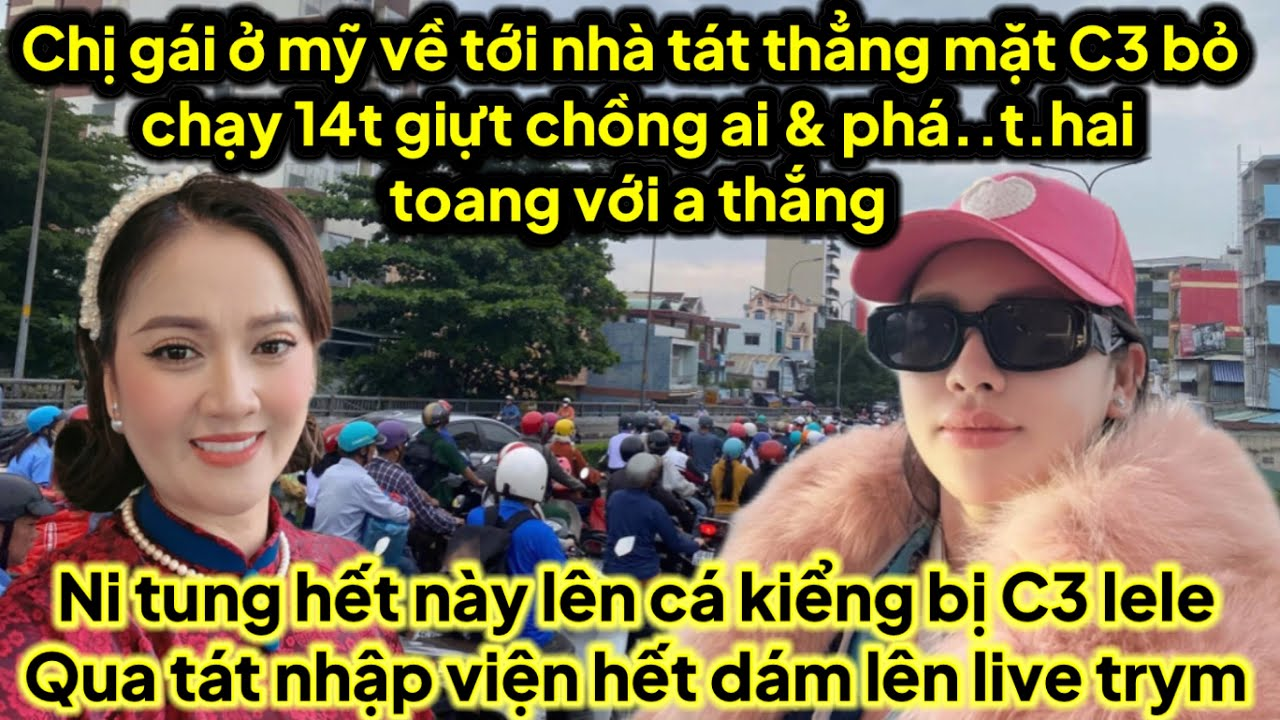 Chị gái ở mỹ về tới nhà tát thẳng C3 bỏ chạy 14t..d.ựt chồng ai..p.há thai toang a thắng,ni tung cá