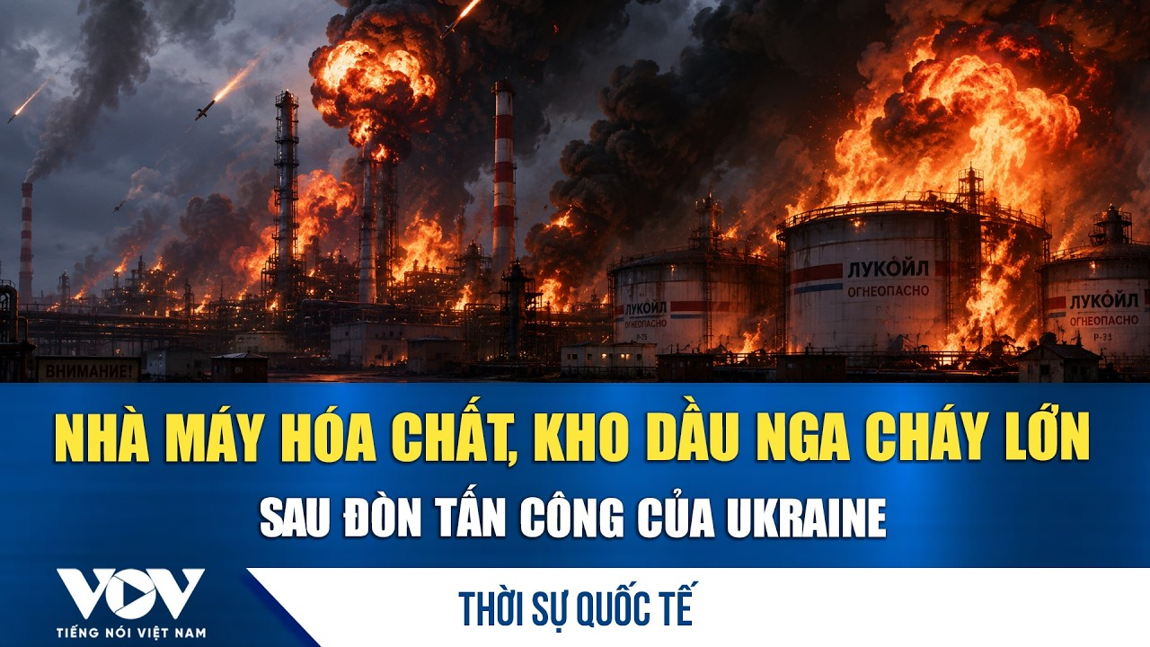 Thời sự quốc tế sáng 15/6: Nhà máy hóa chất, kho dầu Nga cháy lớn sau đòn tấn công của Ukraine