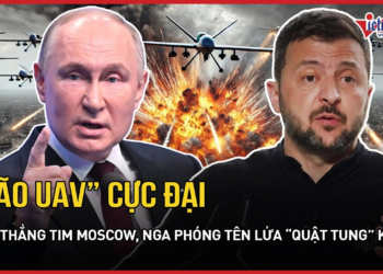 Choáng váng “bão UAV” cực đại xoáy thẳng tim Moscow, Nga nổi thịnh nộ phóng tên lửa “quật tung” Kiev