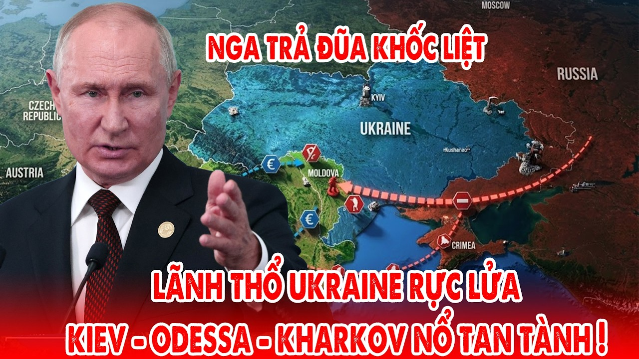 Nga trả đũa khốc liệt, lượng lớn UAV và tên lửa tấn công toàn bộ lãnh thổ Ukraine rực lửa !