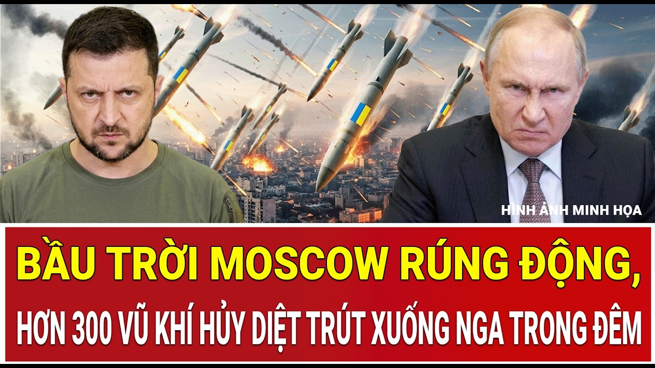 Điểm nóng 23/6: Bầu trời Moscow rúng động, hơn 300 UAV vũ khí hủy diệt trút xuống Nga trong đêm