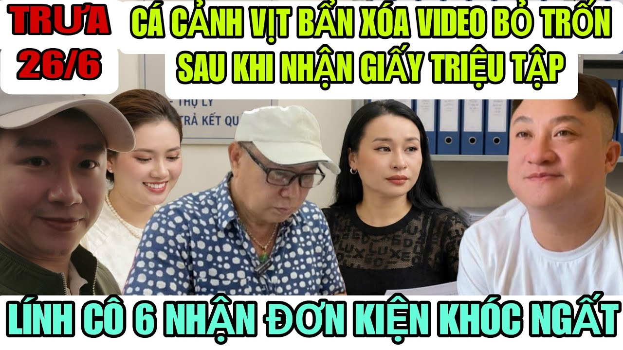 Cá Cảnh Vịt Bẩn Nhận Giấy Triệu Tập Của CQCN Nhanh Chóng Xóa Video Bỏ Trốn Gấp