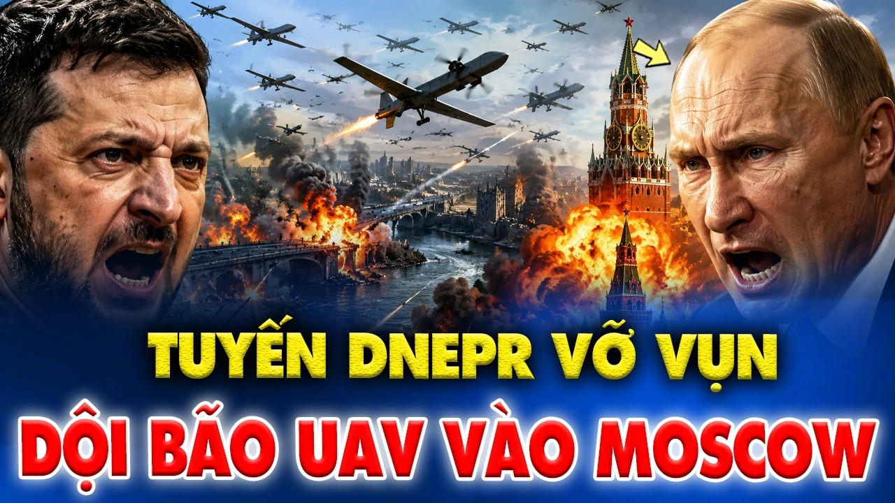 Tiền Tuyến Dnepr Vỡ Vụn Trong Biển Lửa, Kiev Nổi Giận Phóng Bầy UAV Tử Sát Thẳng Vào Moscow.