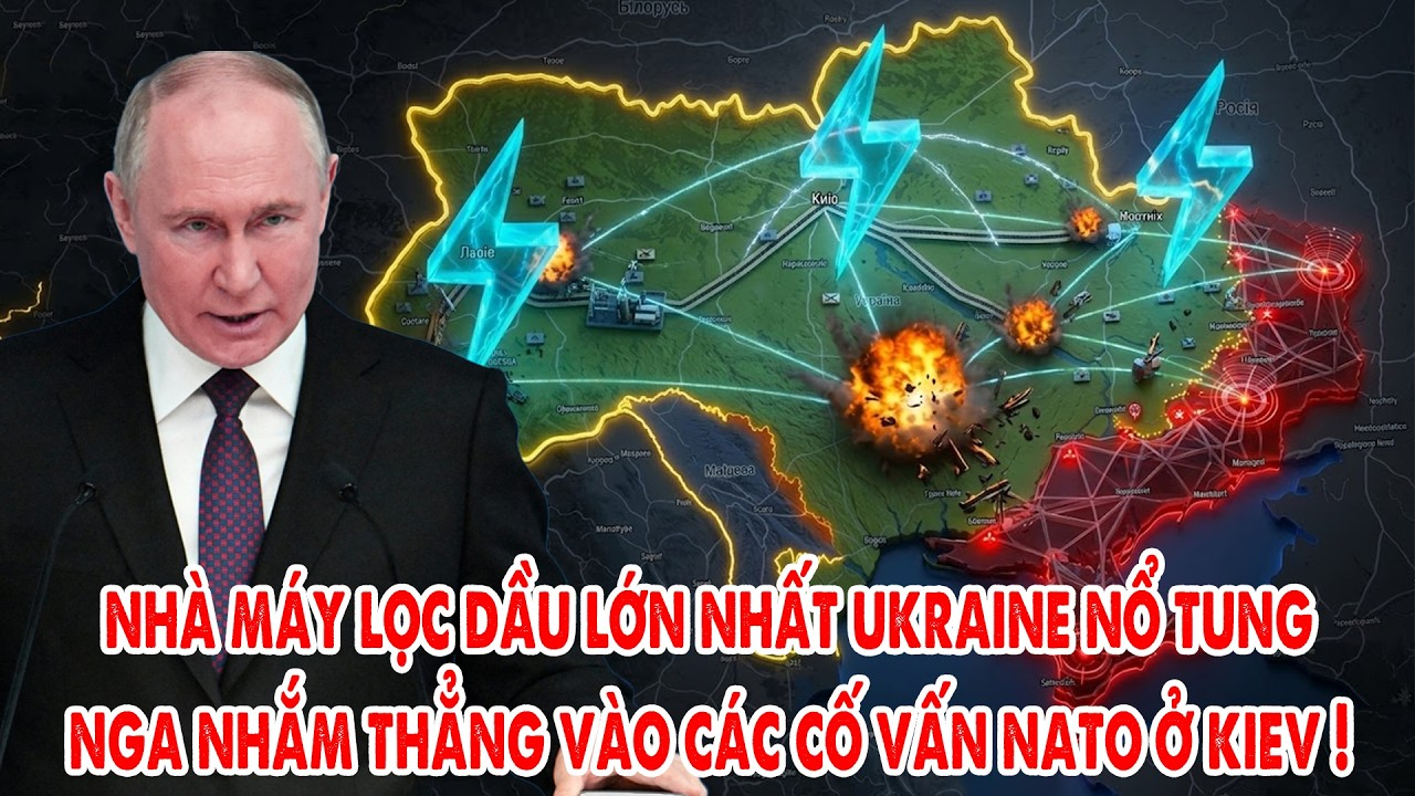 Nhà máy lọc dầu lớn nhất Ukraine nổ tung, Nga tấn công Kharkov dữ dội !
