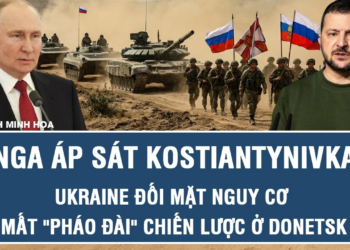 Nga áp sát Kostiantynivka, Ukraine đối mặt nguy cơ mất “pháo đài” chiến lược ở Donetsk