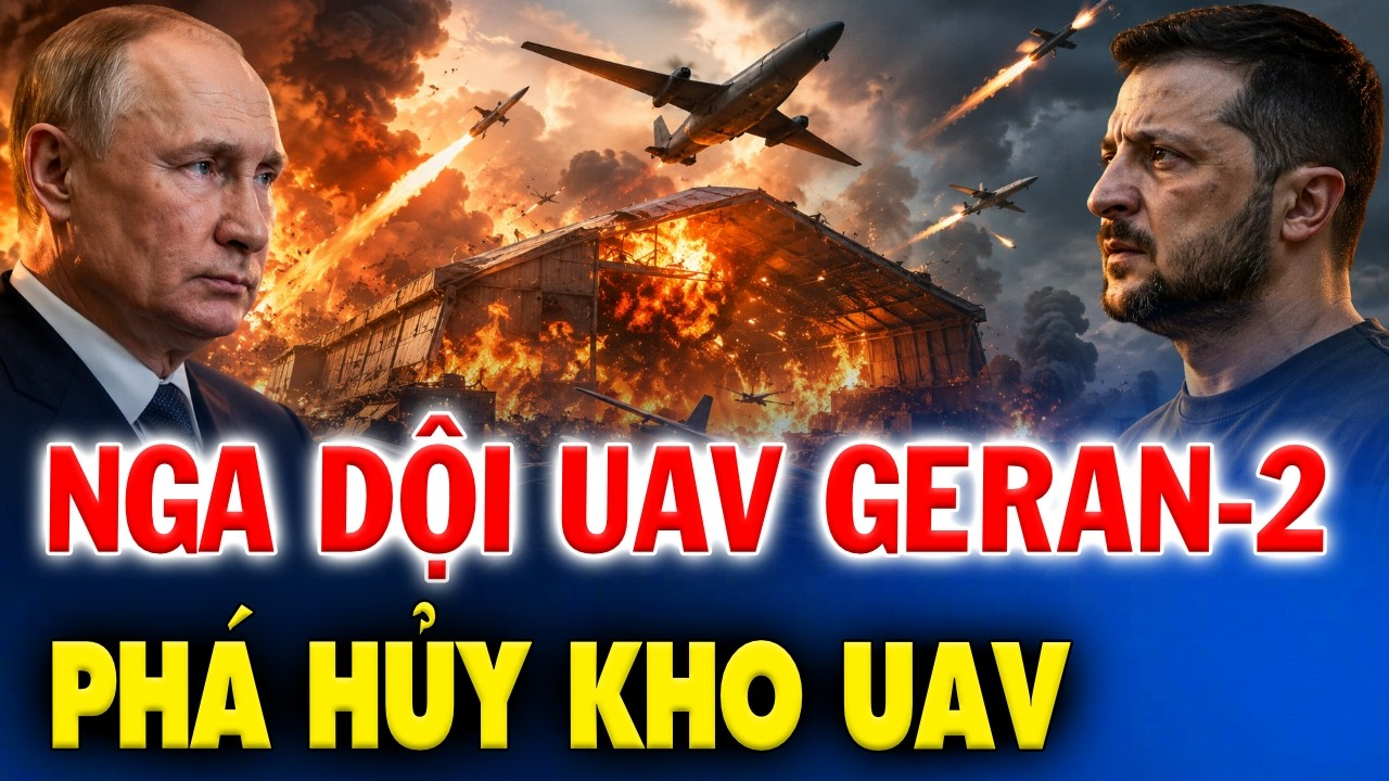 Nga dội UAV Geran-2 phá kho vũ khí, ông Putin ép nghẹt toàn tuyến ông Zelensky
