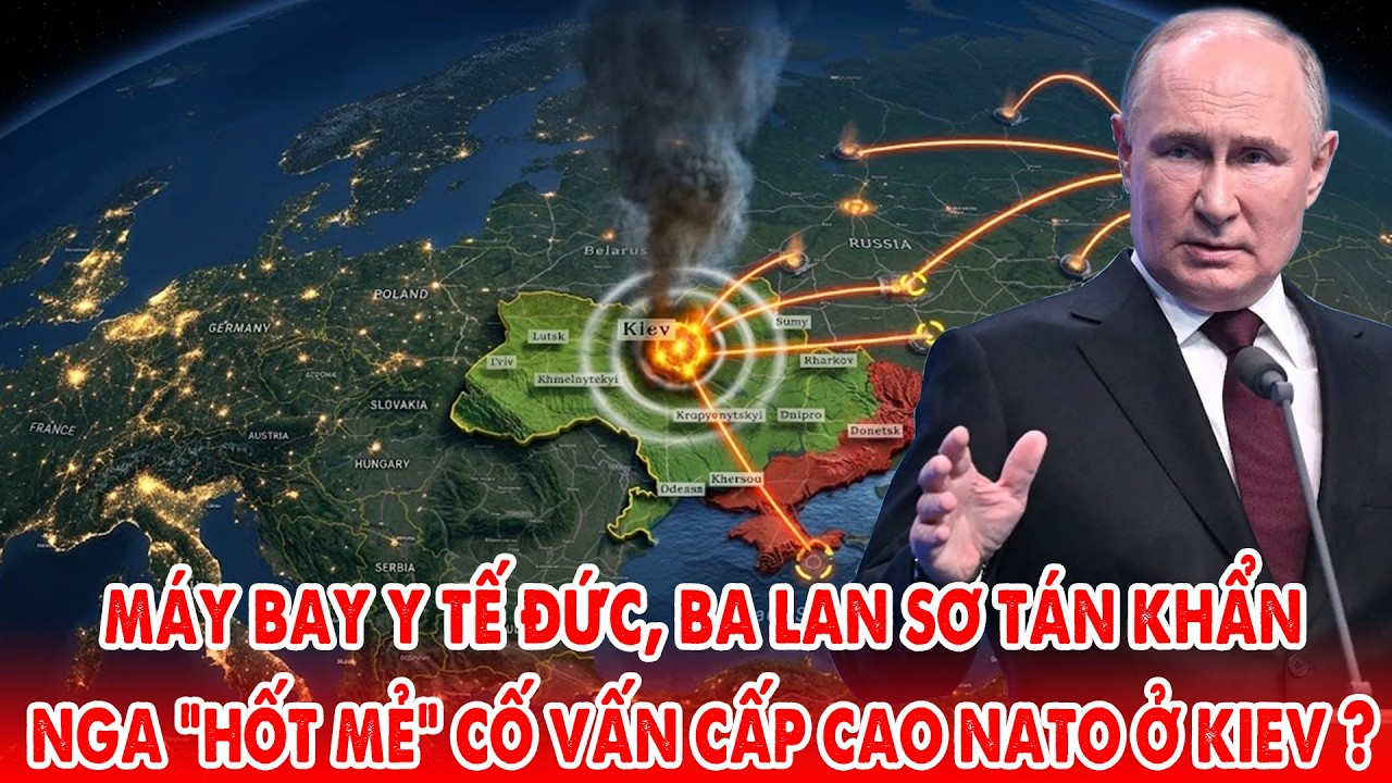 Máy bay Đức, Ba Lan hối hả sơ tán sau khi Kiev bị Nga tập kích, nghi có cố vấn cấp cao NATO ?
