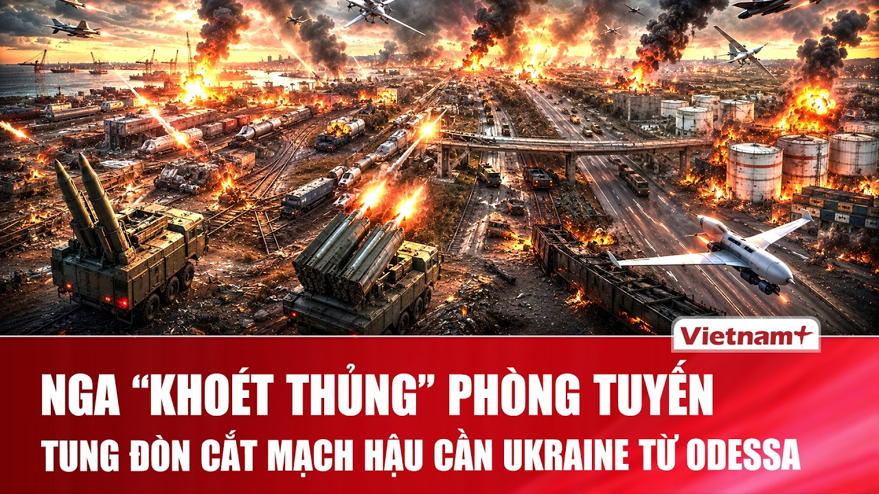 Thời sự Quốc tế sáng 15/7: Nga khoét thủng phòng tuyến Ukraine, tung đòn cắt mạch hậu cần từ Odessa