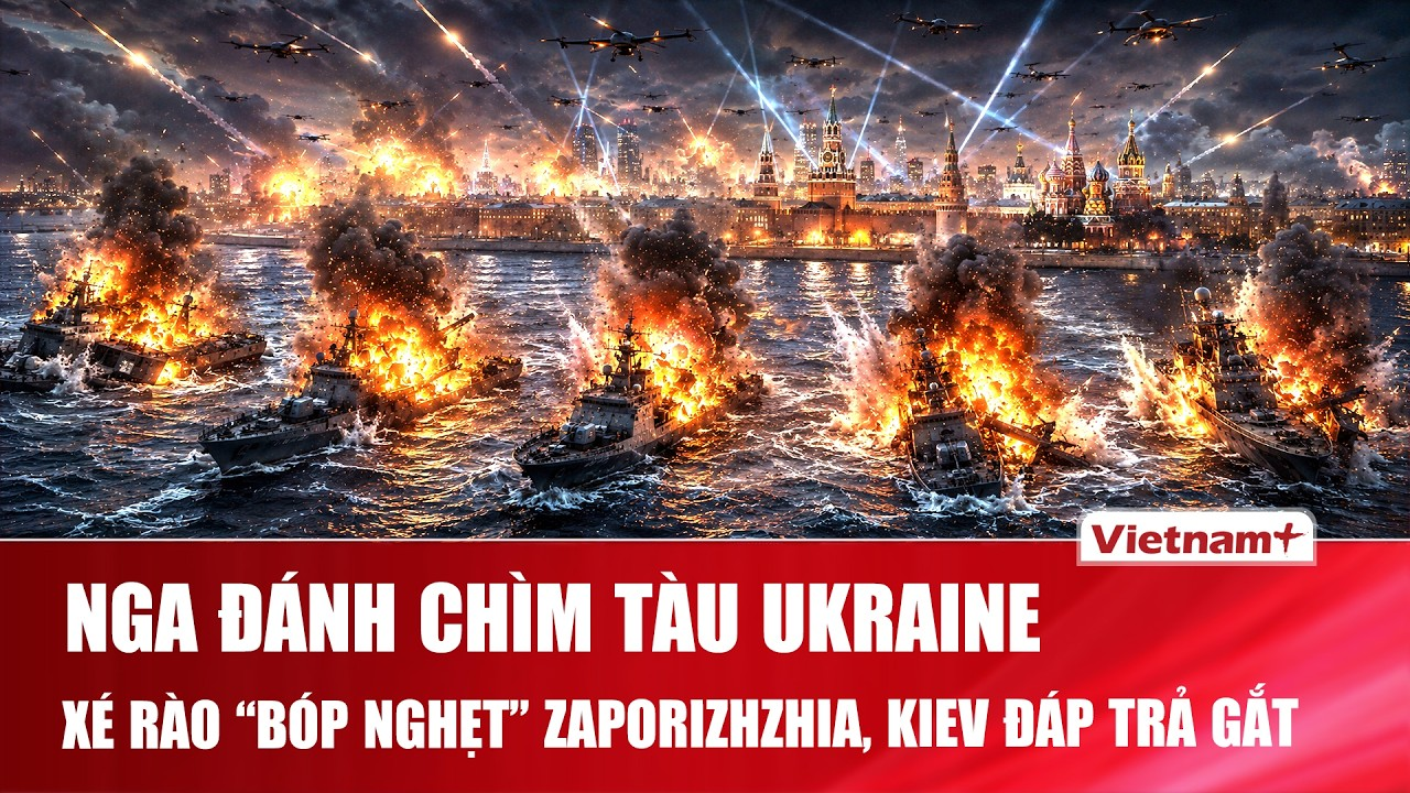 Thời sự Quốc tế sáng 3/7: Nga đánh chìm tàu Ukraine, xé rào bóp nghẹt Zaporizhzhia, Kiev trả đũa gắt