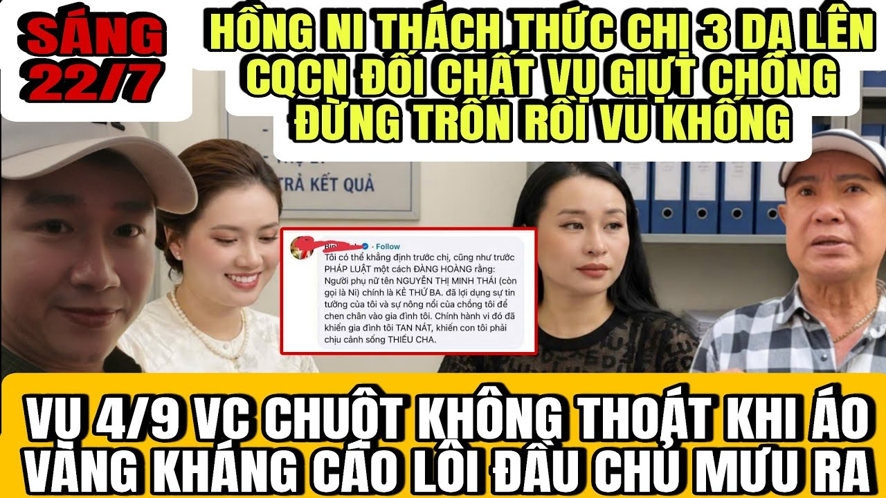 Hồng Ni Đáp Trả Chị 3 Yêu Cầu Lên CQCN Đối Chất Ba Mặt Một Mời Vụ Giựt Chồng Đừng Trốn Mà Vu Khống