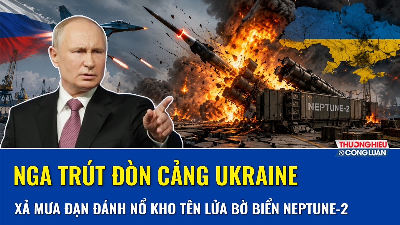 Nga trút đòn cảng Ukraine, đánh nổ kho tên lửa bờ biển Neptune-2, huyết mạch tiếp tế quân sự gãy vụn