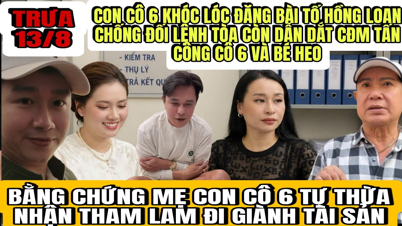 Con Cô 6 Khóc Lóc Đưa Bằng Chứng Hồng Loan Chống Đối Lệnh Tòa Còn Dẫn Dắt CĐM Tấn Công Cô 6 Bé Heo