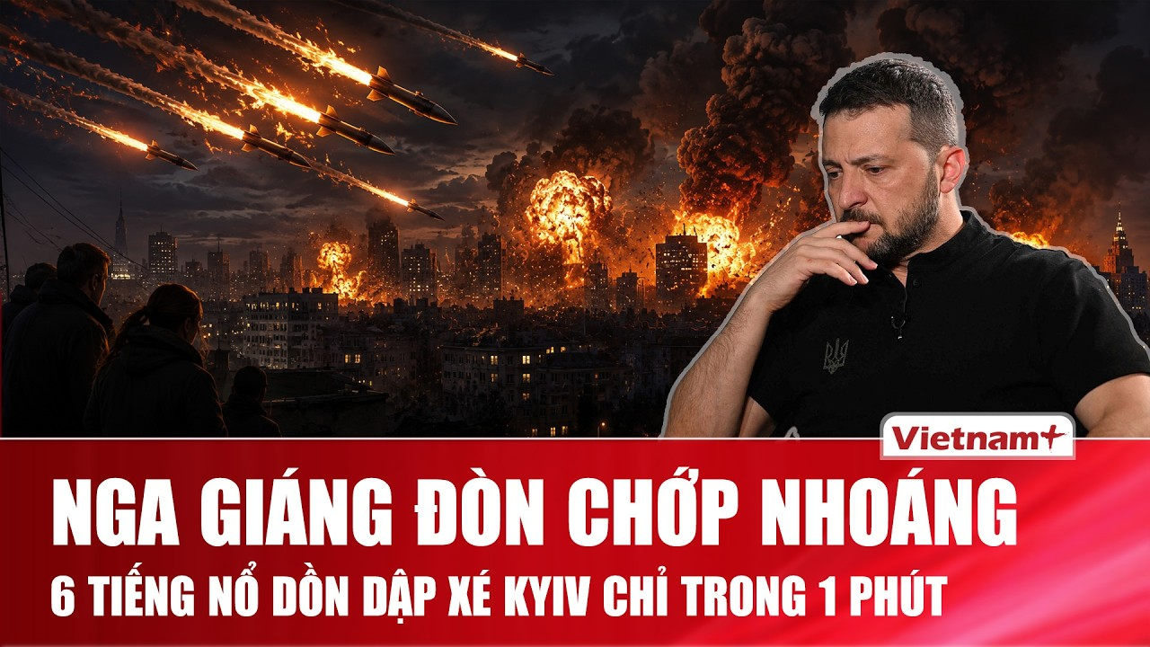 Nga tung tên lửa đạn đạo “xé trời”, Kyiv rung chuyển, còi báo động phủ khắp Ukraine