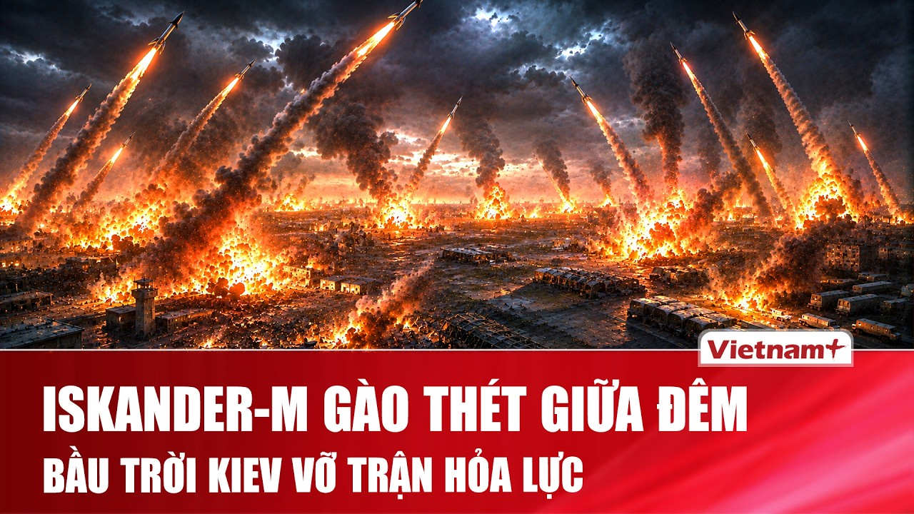 Iskander-M gầm rú, Nga dội hơn 140 UAV và tên lửa khiến bầu trời Kiev chìm trong “bão thép”