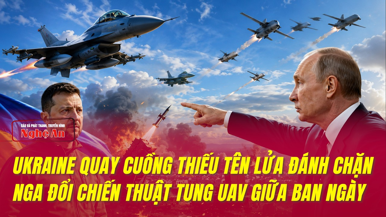 F-16 HẾT TÊN LỬA, Ukraine bất lực nhìn UAV Nga xé gió giữa ban ngày