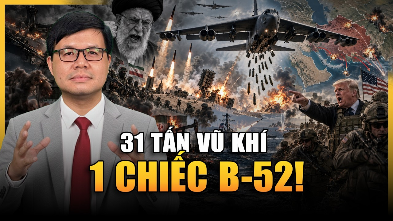 Mỹ “Xé” Phòng Không Iran, B-52 Lập Tức Tiến Vào: 31 Tấn Hỏa Lực Bắt Đầu Phát Uy