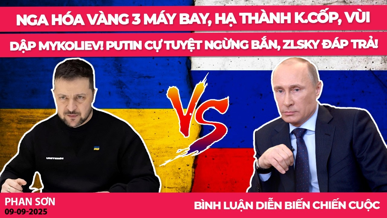 Nga hóa vàng 3 máy bay, hạ thành K.Cốp, vùi dập Mykoliev! Putin cự tuyệt ngừng bắn, ZLSky đáp trả!