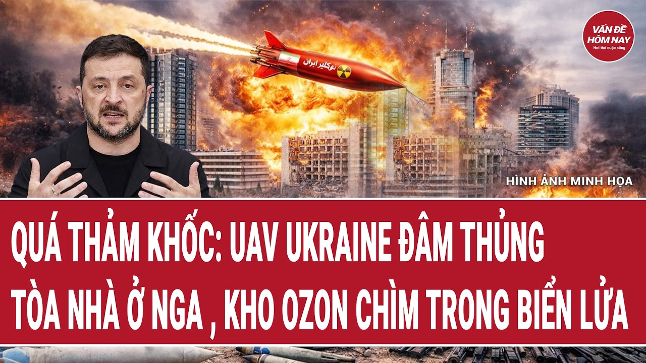 Quá thảm khốc: UAV Ukraine đâm thủng tòa nhà ở Nga, kho Ozon chìm trong biển lửa