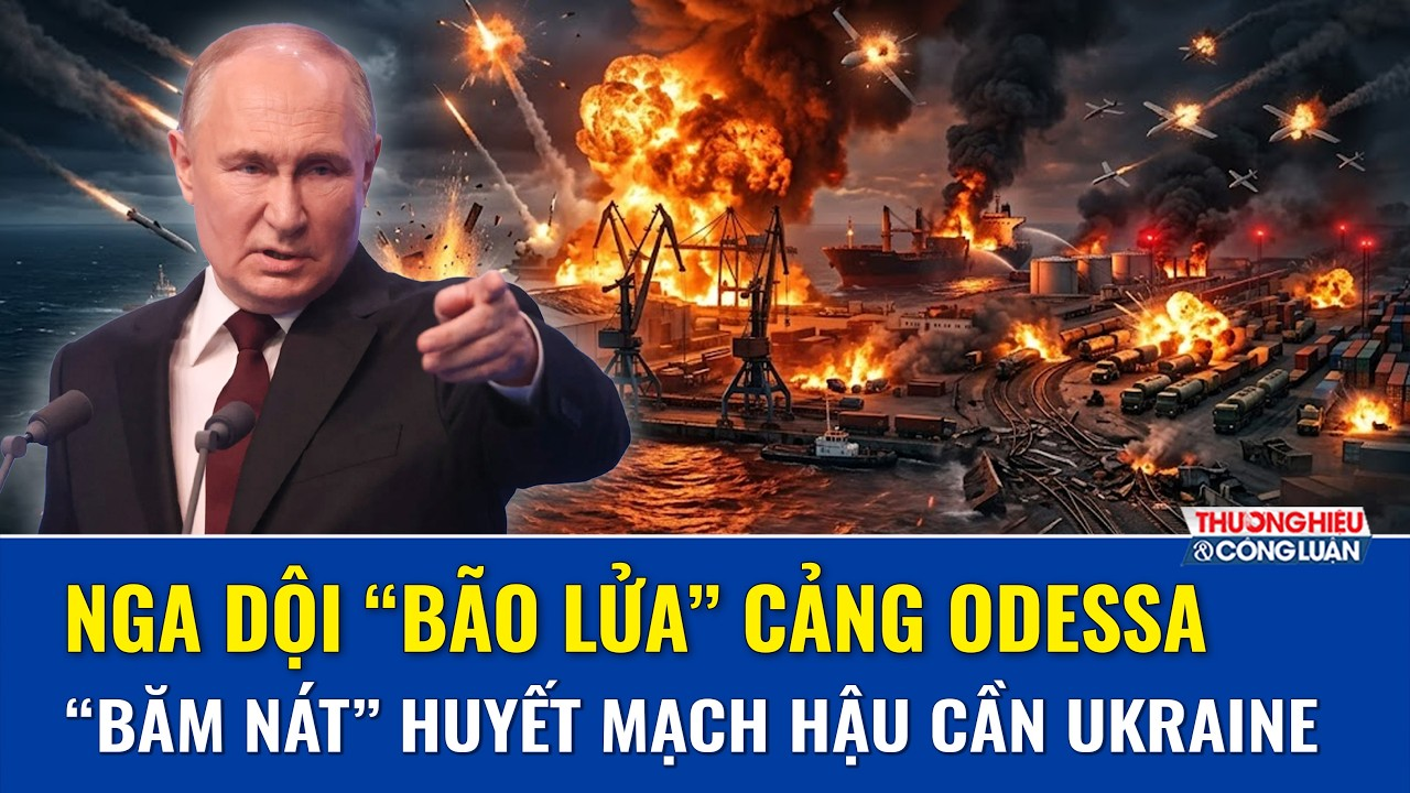 Thời sự Quốc tế tối 13/9: Nga “băm nát” huyết mạch hậu cần Ukraine, dội “bão lửa” vào cảng Odessa