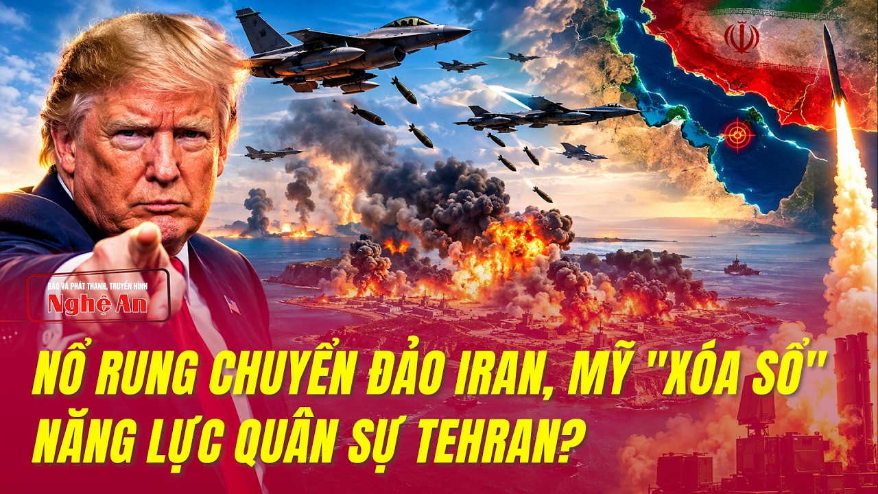 NÓNG: Hỏa lực dồn dập rung chuyển đảo chiến lược Iran, Mỹ báo hiệu “Giai đoạn 2” san phẳng Tehran?