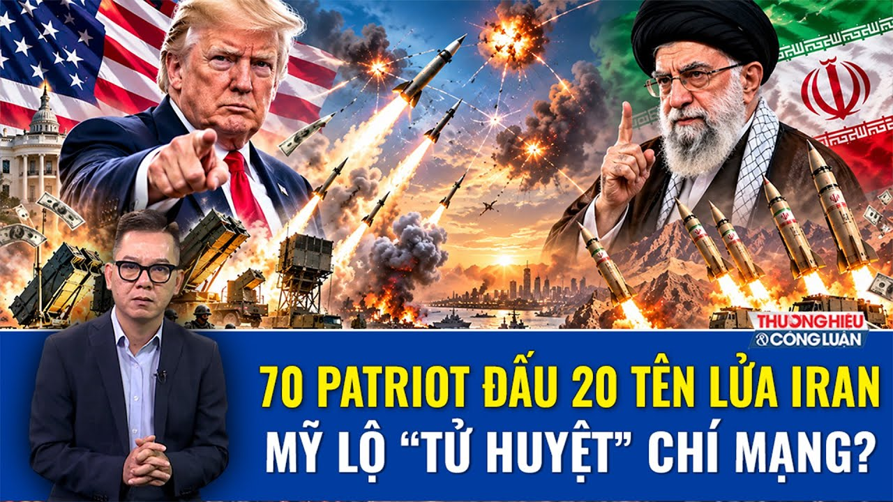BÌNH QUÂN SỰ: Ông Trump “nã” 70 Patriot chặn 20 tên lửa Iran, Mỹ lộ “tử huyệt” chí mạng?