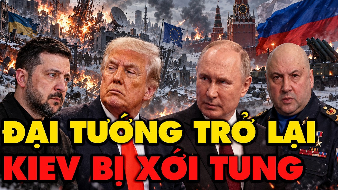 Putin tung Đại tướng armageddon Surovikin trở lại để hủy diệt Ukraine, EU và Kiev xin ngừng bắn